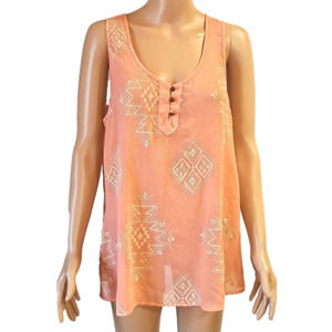 𝅺Maurices Woman's peach colored tank top (code-P177)